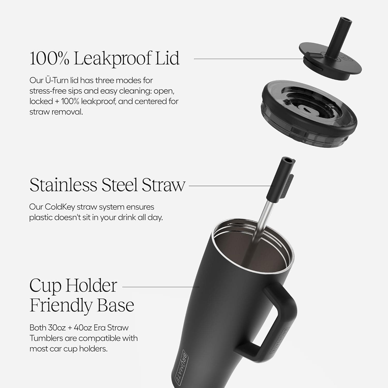 Leakproof Insulated Tumbler with Straw thumbnail 2
